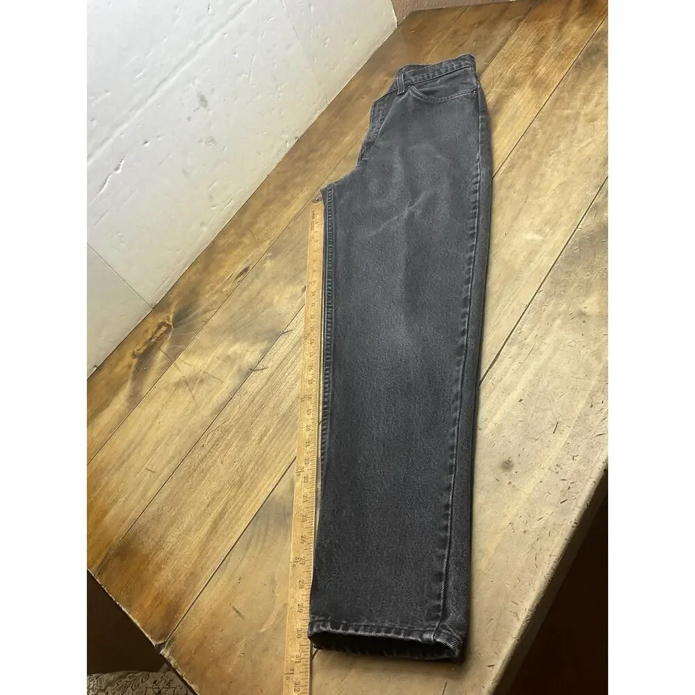 Vintage Levi's 560 Jeans Mens 29x32 Loose Fit Tapered Black USA Orange Tab